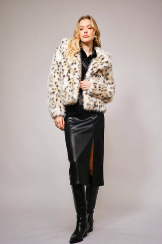 Rock Of Ages Leopard Faux Fur Jacket