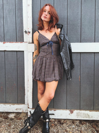 Good Times Plaid Mini Dress
