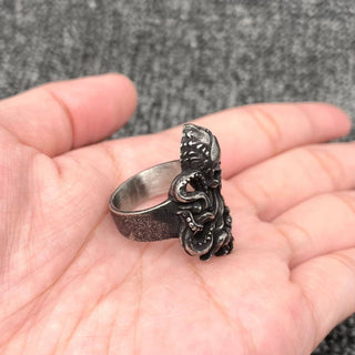 Octopus Stainless Steel Biker Ring