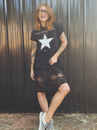 Sugar On Me Lace Trim Tank Dress