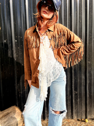 Wish You Didn't Know Fringe Shacket