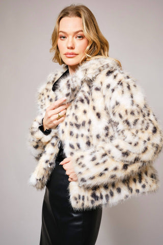 Rock Of Ages Leopard Faux Fur Jacket