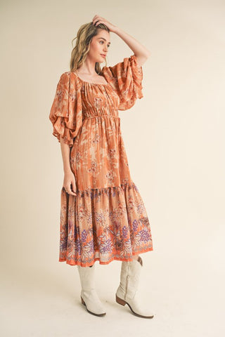 Western Skies Midi Dress