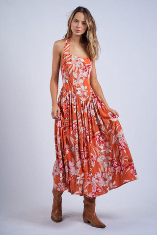 Orange Blossom Special Midi Dress