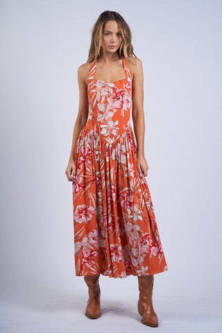 Orange Blossom Special Midi Dress