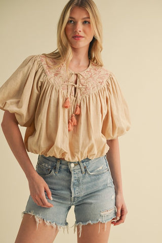 Alia Embroidered Top