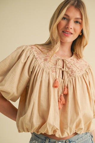 Alia Embroidered Top