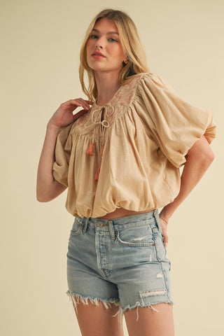 Alia Embroidered Top