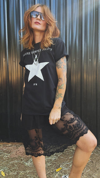 Sugar On Me Lace Trim Tank Dress