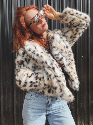 Rock Of Ages Leopard Faux Fur Jacket