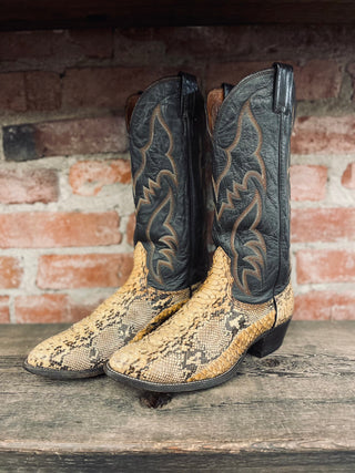 Nocona Made in USA Python Women's Cowboy Boots Size 10/Men's Size 8.5
