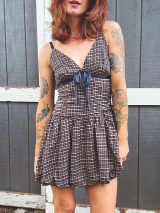 Good Times Plaid Mini Dress