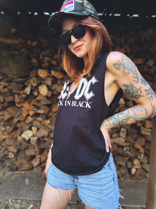 Chop Shop ACDC Back In Black V-neck Tank