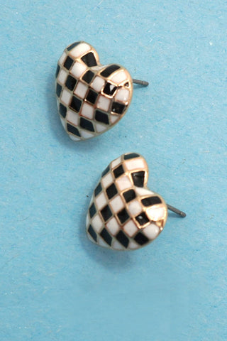 18k Gold Wild Heart Stud Earrings