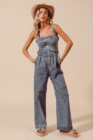 Use Me Denim Jumpsuit