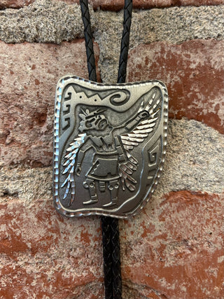 Etched Native Dancer Bolo Tie