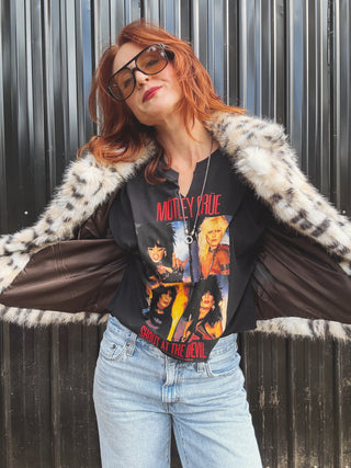 Rock Of Ages Leopard Faux Fur Jacket