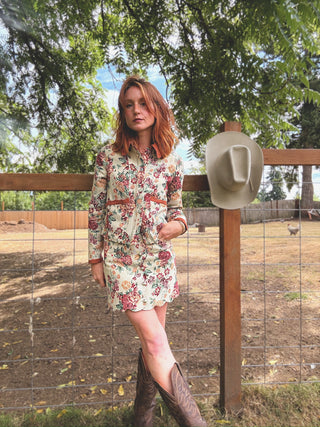 Letting Me Down Jacquard Tapestry Mini Skirt