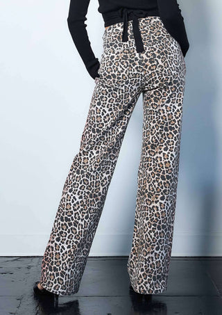 Leopard Wide Leg Jeans
