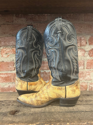Tony Lama Tegu Lizard Women's Cowboy Boots Size 8.5