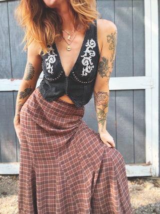 Cherry Bomb Denim Vest