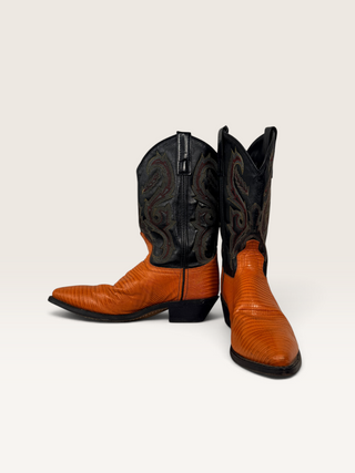 Genuine Lizard Cowboy Boots Women’s Size 8