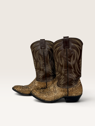 Nocona Genuine Snakeskin Cowboy Boots Men's Size 10.5
