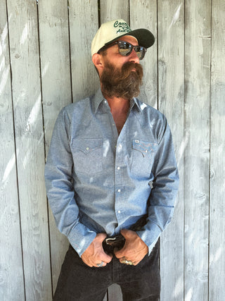 Ely Long Sleeve Chambray Work Shirt