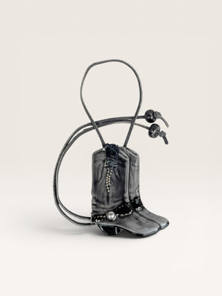 Ceramic Cowboy Boot Bolo Tie