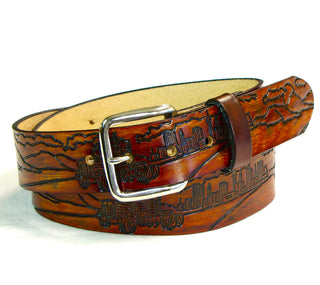 Big Rig Tooled Leather Belt