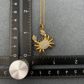 18k Gold Claws Crab Necklace