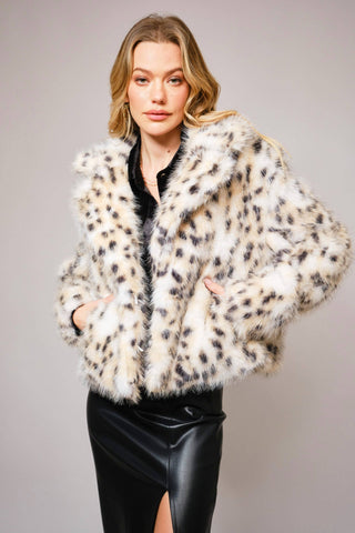 Rock Of Ages Leopard Faux Fur Jacket