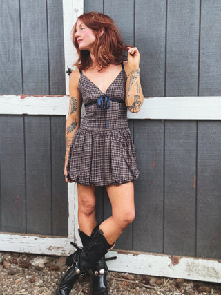 Good Times Plaid Mini Dress