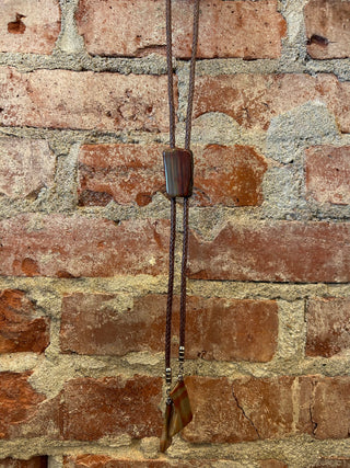 Authentic Layered Stone Bolo Tie