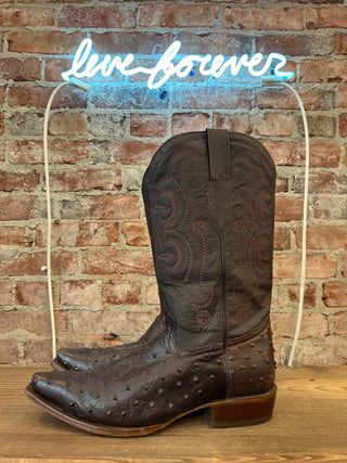 Señor Cielos Genuine Ostrich Men's Cowboy Boots Size 11.5