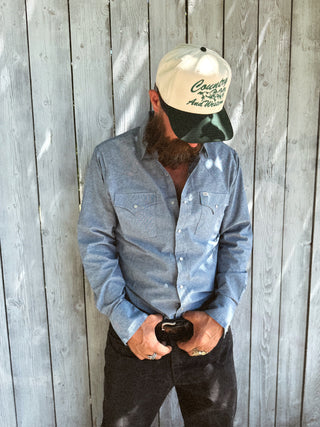 Ely Long Sleeve Chambray Work Shirt