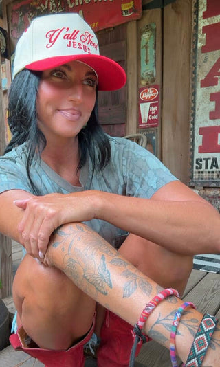 Manda Leigh Y'all Need Jesus Trucker Hat