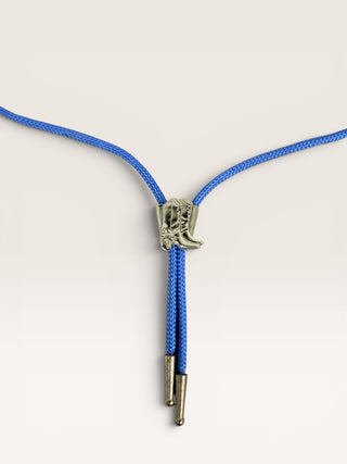 Silver Cowboy Boot Bolo Tie