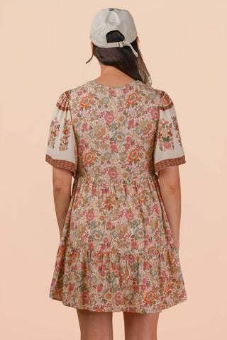 In Bloom Mini Dress Natural