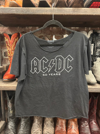 Chop Shop ACDC Anniversary  Crop Top T-shirt