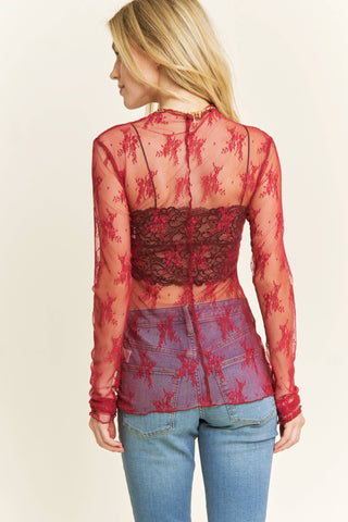 Lady Lux Lace Layering Top