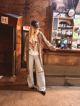 Caviar Dreams Leopard Sequins Duster