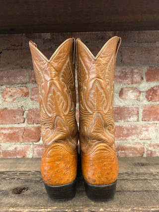 Carlos Ostrich Men’s Cowboy Boots Size 12