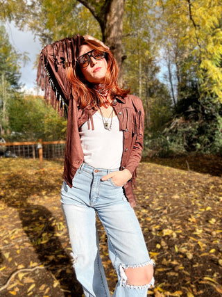 Wish You Didn't Know Fringe Shacket