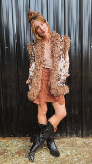 Desert Daisy Jacquard Vest