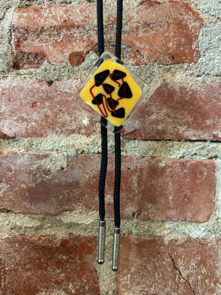 Modern Glass Art Bolo Tie