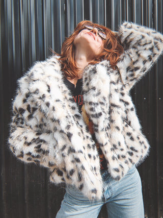 Rock Of Ages Leopard Faux Fur Jacket