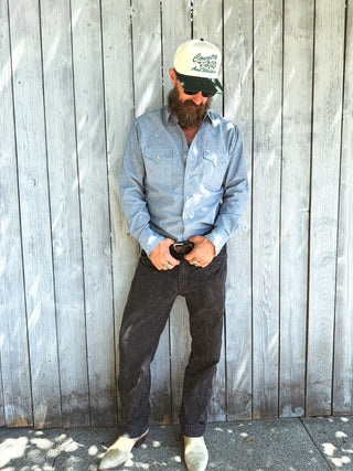 Ely Long Sleeve Chambray Work Shirt