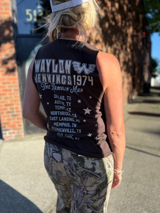 Chop Shop Waylon Jennings Nashville Rebel 1974 The Ramblin' Man Tour t-Shirt