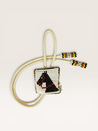 Vintage Hand Beaded Horse Bolo Tie
